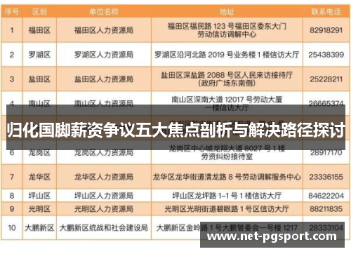 归化国脚薪资争议五大焦点剖析与解决路径探讨